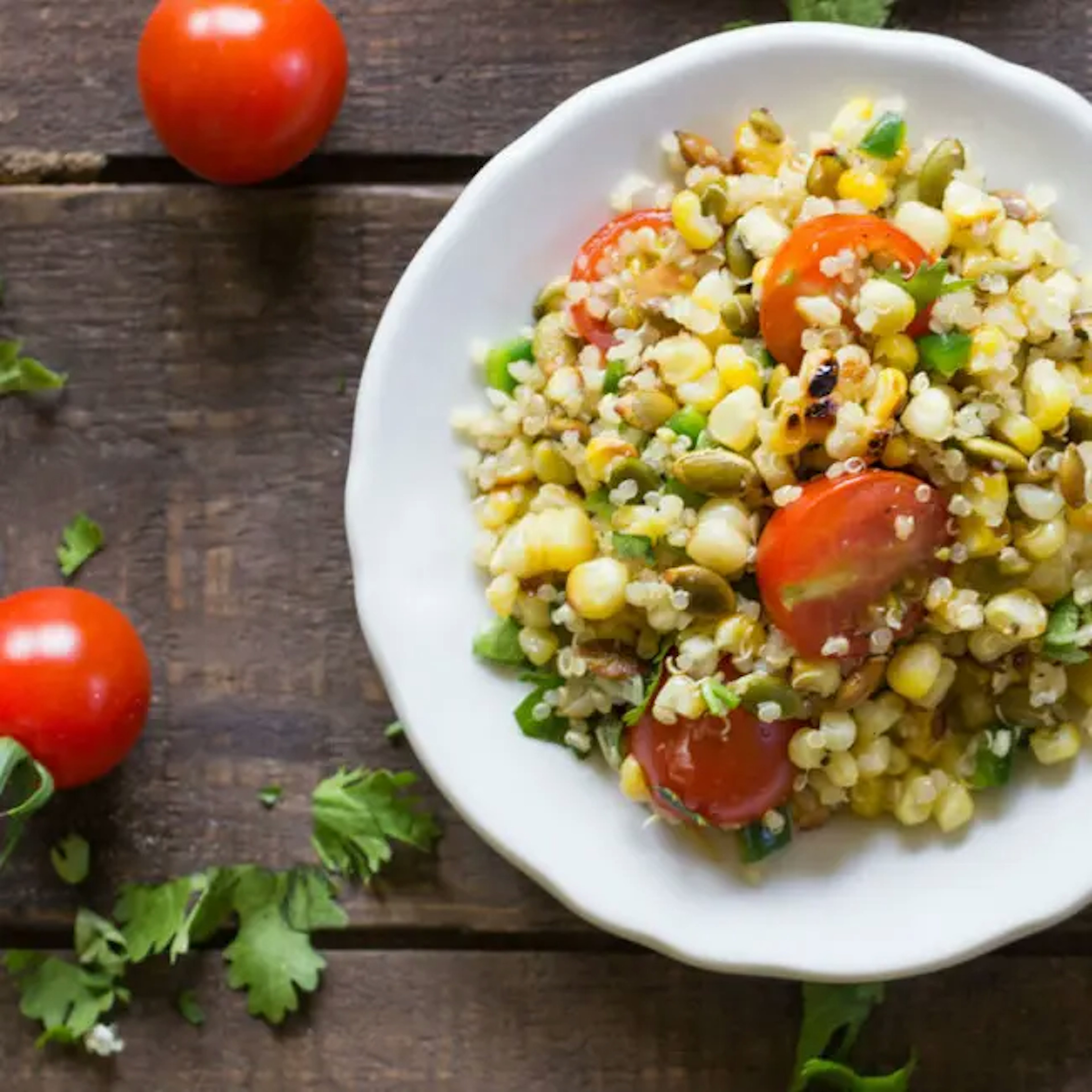 Grilled Corn Quinoa Salad