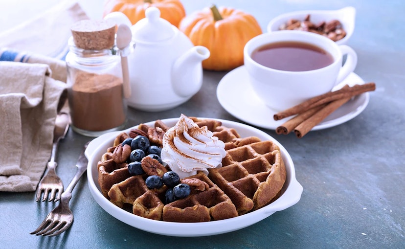 pumpkin spice waffels