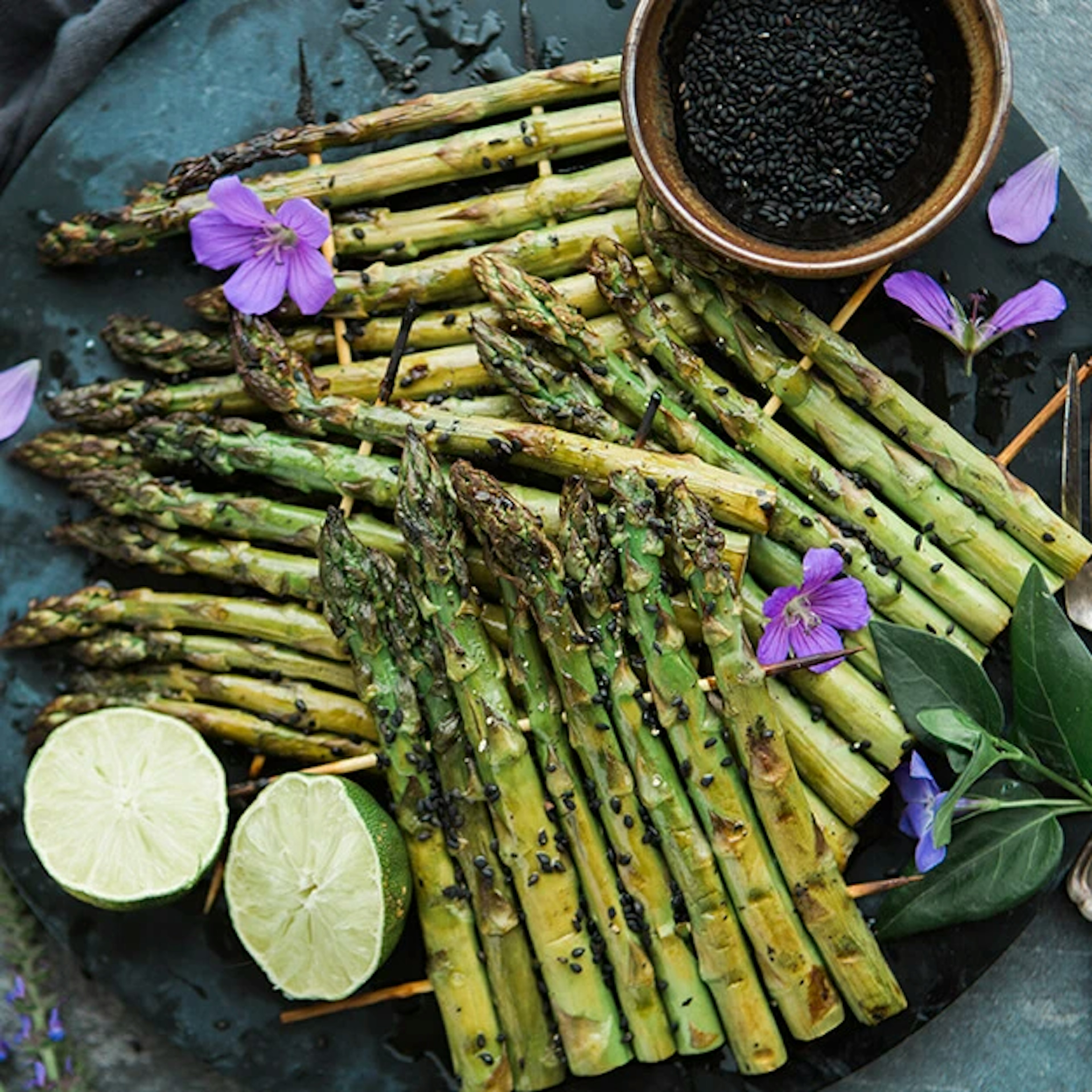 Grilled Asparagus Rafts