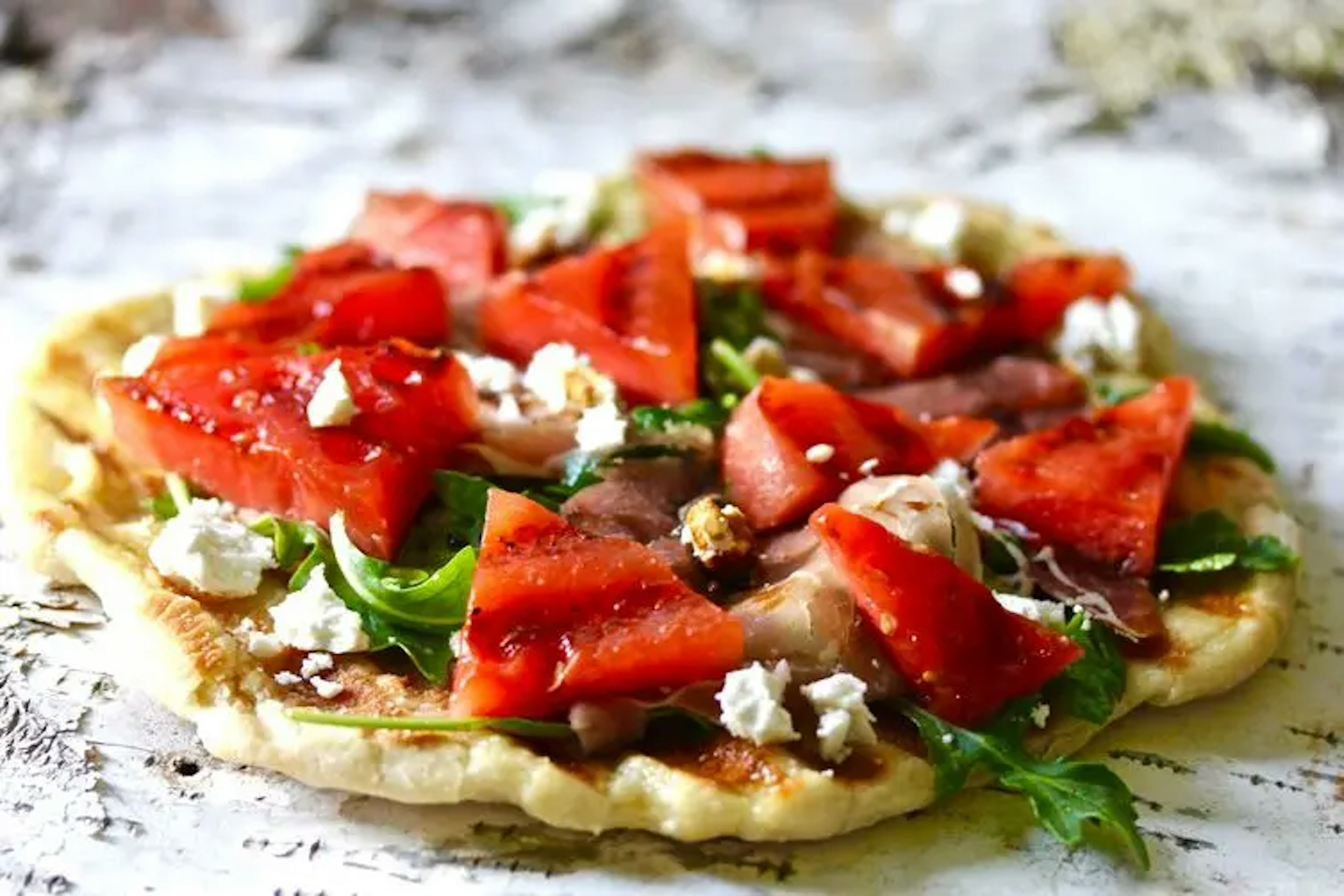 Grilled Watermelon on Flatbread