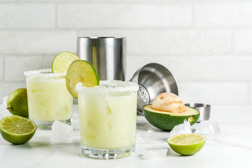 Margaritas and ingredients