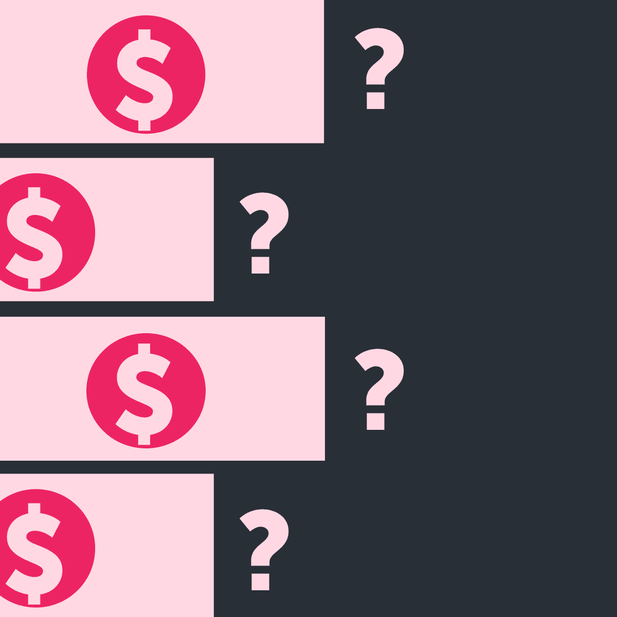 bar graph with dollar signs
