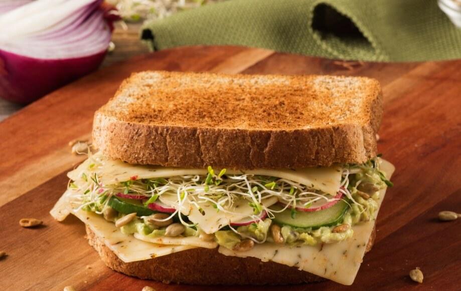 Avocado and Cucumber Power Sandwich
