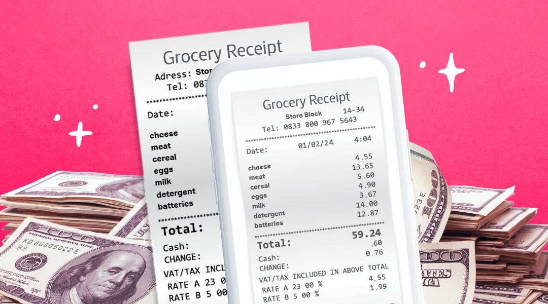 Grocery receipt upload