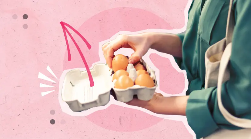 someone buying eggs
