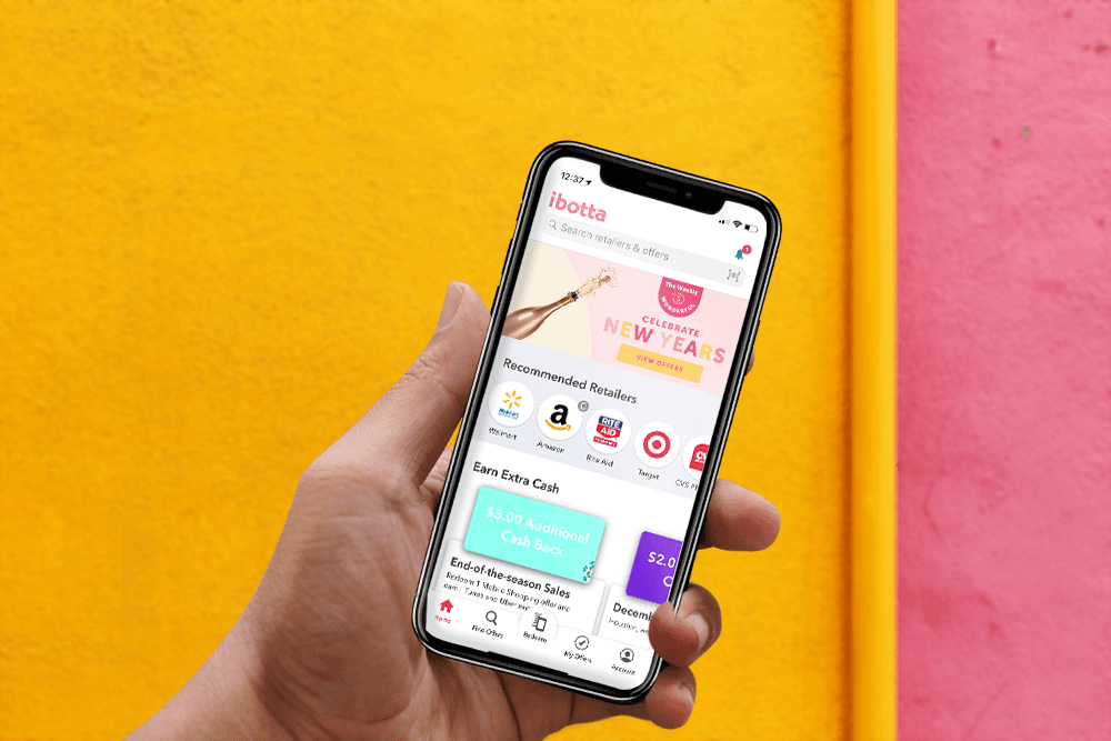 Photo of the Ibotta app on an iPhone