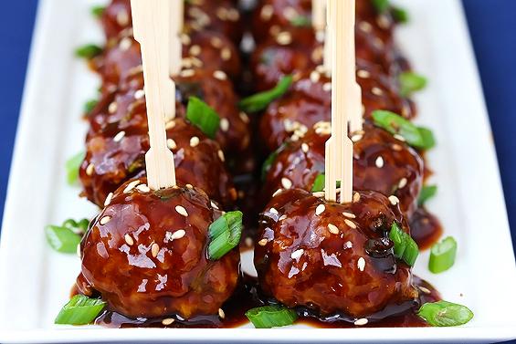 Saucy Asian Meatballs,