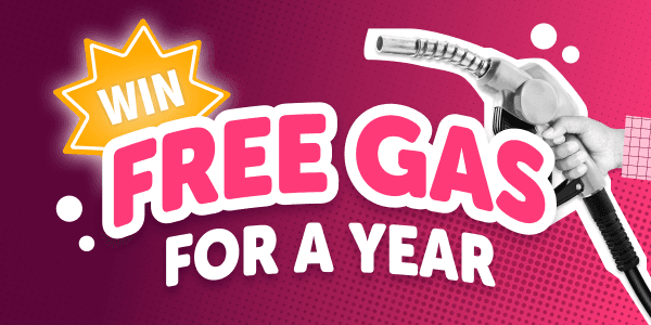 Free Gas for a Year Giveaway Blog Image