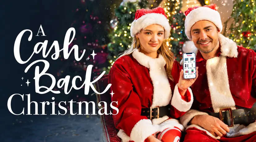 Jonathan Bennett and Hunter King star in A Cash Back Christmas