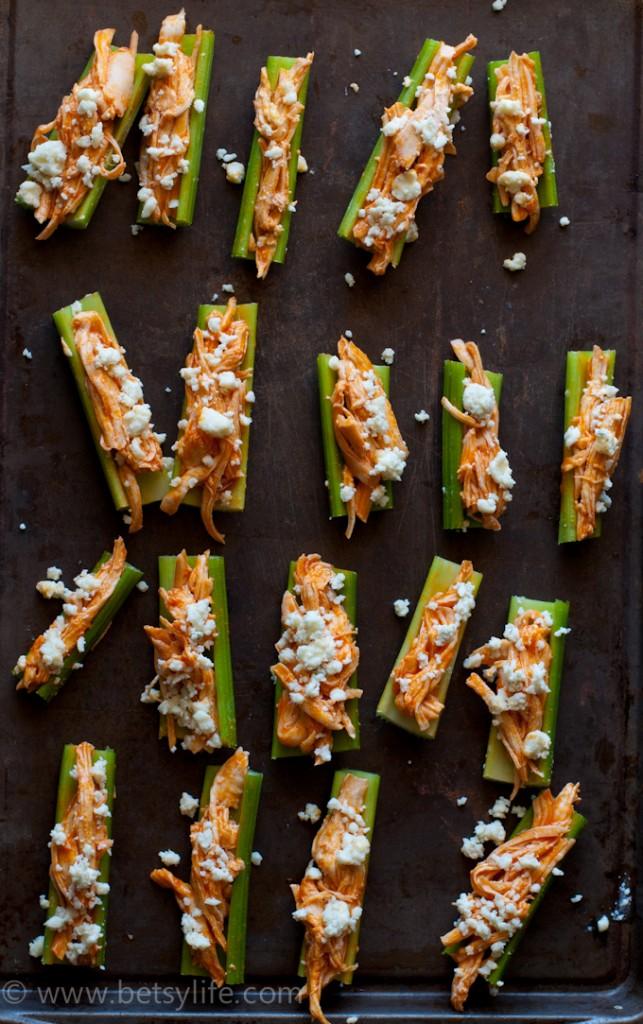 Buffalo Chicken Celery Bites