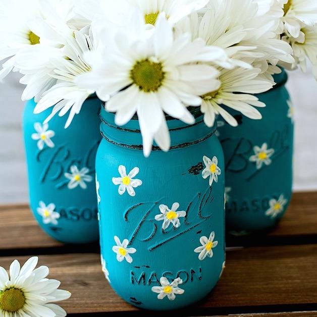daisy Mason Jars