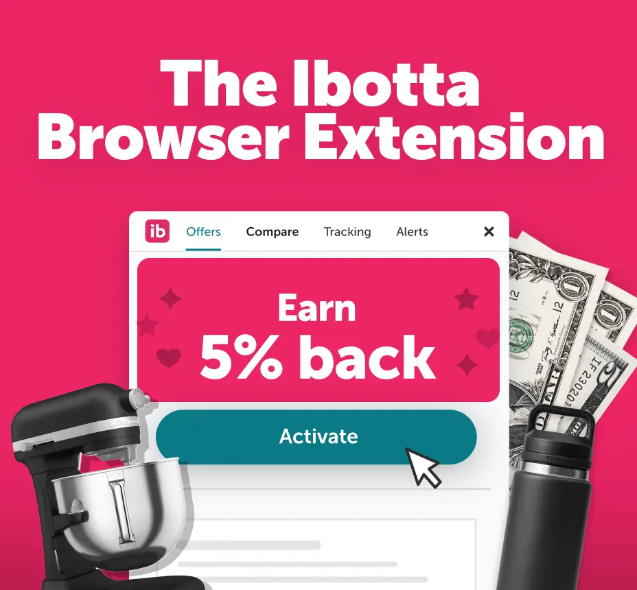 The ibotta Browser Extension, Earn 5% back