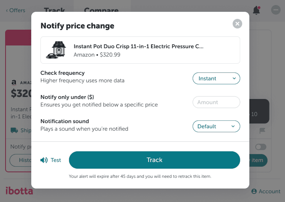 price change notification