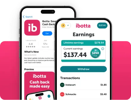 Ibotta app showing some earnings