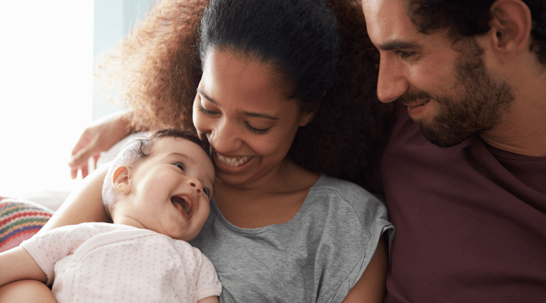 family with new baby