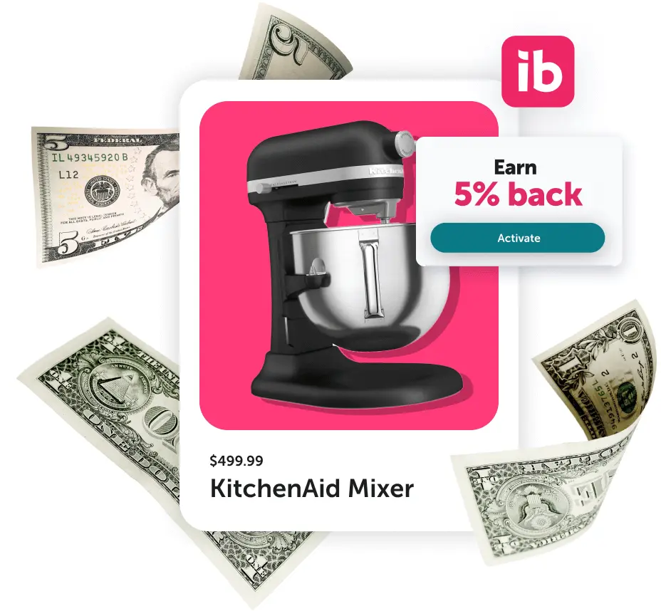 Earn 5% Cash back on a KitchenAid Mixer