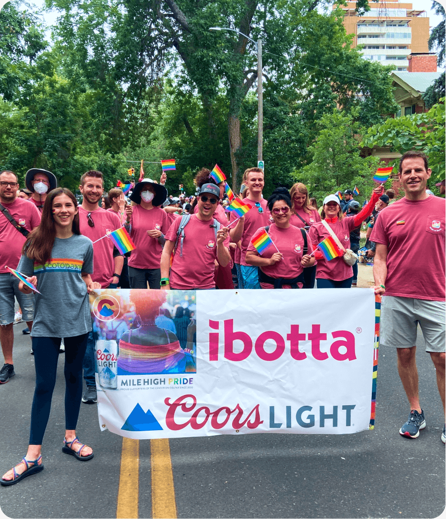 Ibotta employees at the Pride parade
